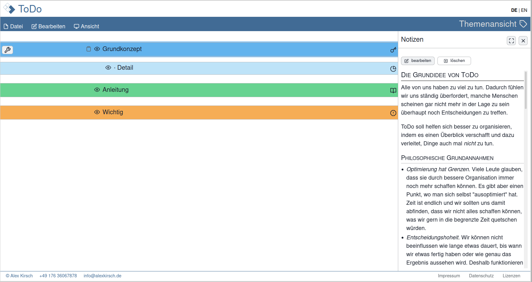 Tag view of todoListo prototype